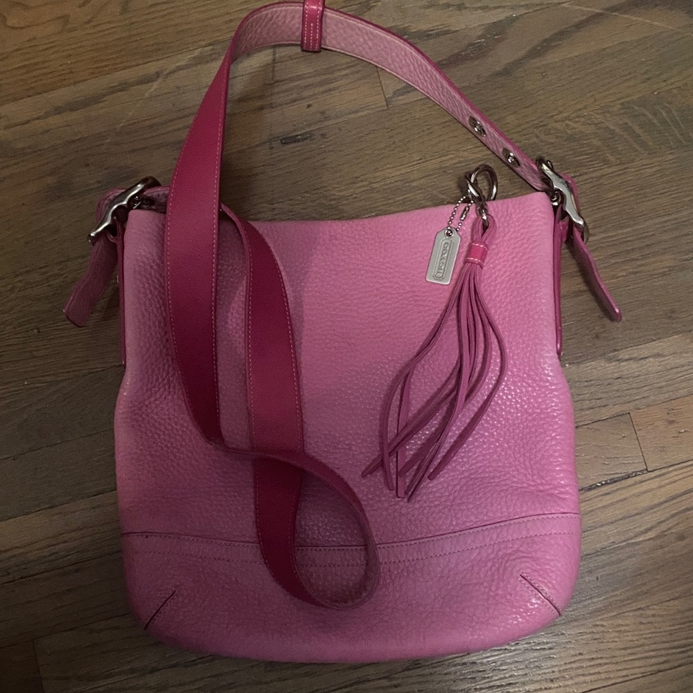 Pink Leather Coach Crossbody